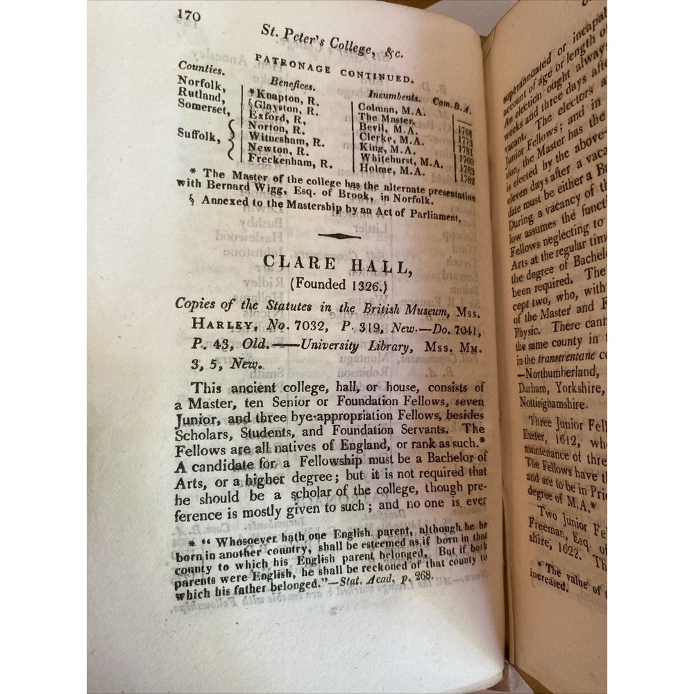 Antique 1817 The Cambridge University Calendar Original Hardcover Book - Picture 4 of 6